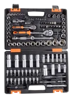 Набор инструментов, 1/2", 1/4", CrV, в кейсе 108 предметов Вихрь