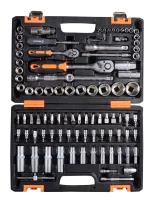 Набор инструментов, 1/2" , 1/4" , CrV, пластиковый кейс 94 предмета Вихрь
