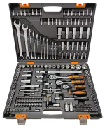 Набор инструментов, 1/2", 1/4", CrV, в кейсе 216 предм Вихрь