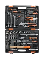 Набор инструментов, 1/2", 1/4", CrV, пластиковый кейс 76 предмета Вихрь