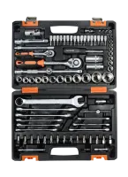 Набор инструментов, 1/2" , 1/4" , CrV, пластиковый кейс 82 предмета Вихрь