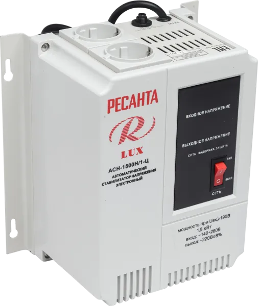 Стабилизатор напряжения серии LUX РЕСАНТА АСН-1500Н/1-Ц