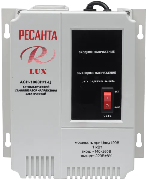 Стабилизатор напряжения серии LUX РЕСАНТА АСН-1000Н/1-Ц
