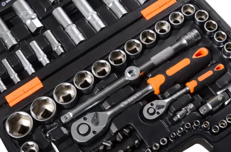 Набор инструментов, 1/2", 1/4", CrV, в кейсе 108 предметов Вихрь