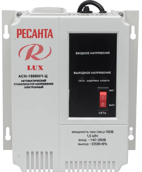 Стабилизатор напряжения серии LUX РЕСАНТА АСН-1500Н/1-Ц