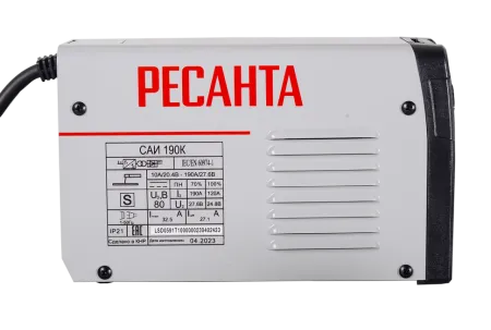 Сварочный аппарат инверторный Ресанта САИ 190К (компакт)