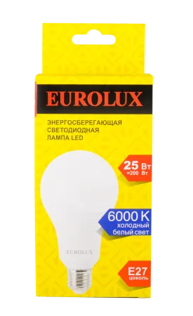 Лампа светодиодная Eurolux LL-E-A80-25W-230-6K-E27