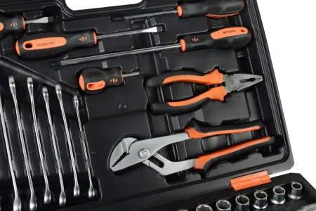 Набор инструментов, 1/2", 1/4", CrV, пластиковый кейс 76 предмета Вихрь