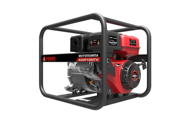 Бензиновая мотопомпа для сильнозагрязнённой воды A-iPower AWP100TX