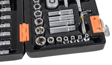 Набор инструментов, 1/4", CrV, пластиковый кейс 57 предметов Вихрь