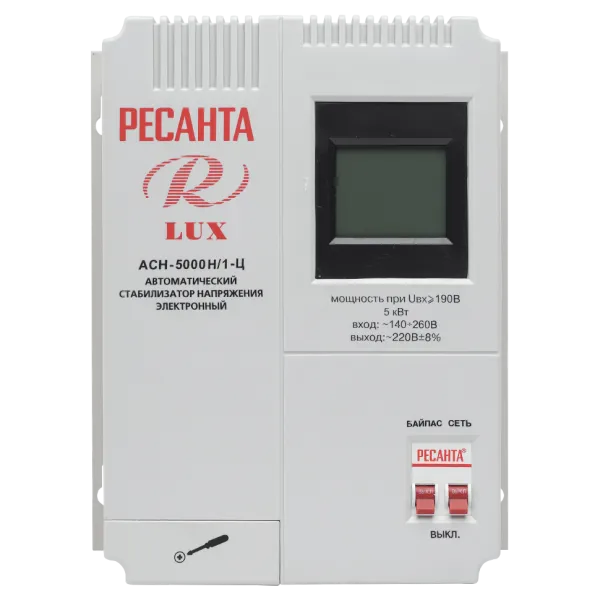 Стабилизатор напряжения серии LUX РЕСАНТА АСН-5000Н/1-Ц
