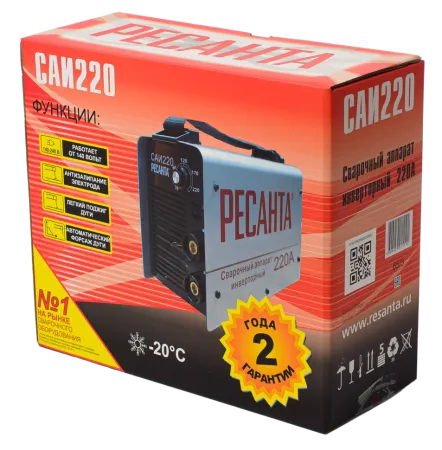 Сварочный аппарат инверторный Ресанта САИ 220 в кейсе