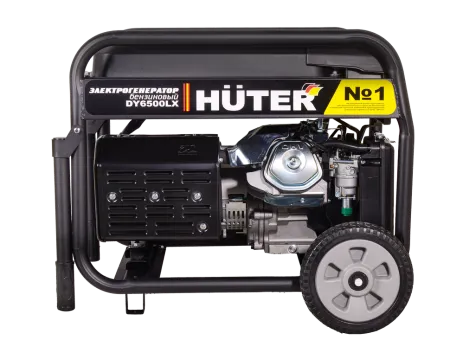 Портативный бензогенератор Huter DY6500LX с колесами