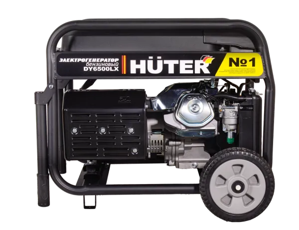 Портативный бензогенератор Huter DY6500LX с колесами