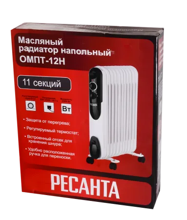 Масляный радиатор Ресанта ОМПТ-12Н