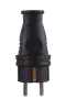 Вилка прямая с/з, каучук IP44 16А 250В Вихрь