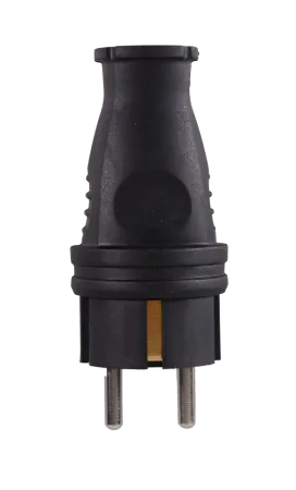 Вилка прямая с/з, каучук IP44 16А 250В Вихрь