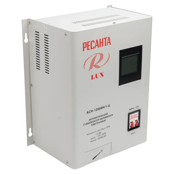 Стабилизатор напряжения серии LUX РЕСАНТА АСН-12000Н/1-Ц