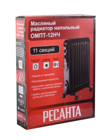Масляный радиатор Ресанта ОМПТ-12НЧ