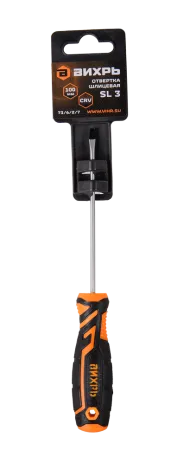 Отвёртка шлицевая ВИХРЬ SL3 100мм