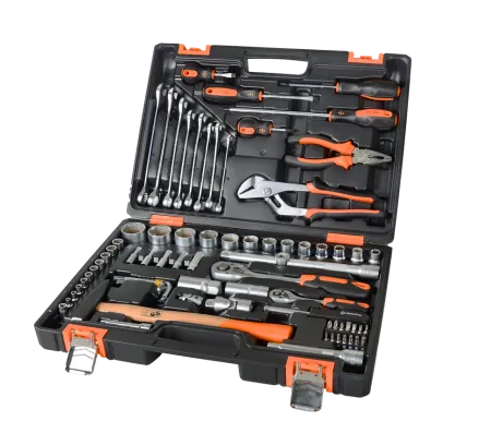 Набор инструментов, 1/2", 1/4", CrV, пластиковый кейс 76 предмета Вихрь