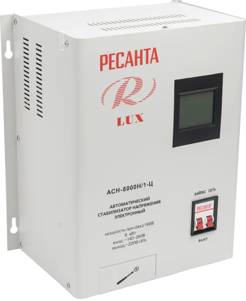 Стабилизатор напряжения серии LUX РЕСАНТА АСН-8000Н/1-Ц