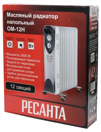 Масляный радиатор Ресанта ОМ-12Н