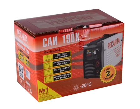 Сварочный аппарат инверторный Ресанта САИ 190К (компакт)