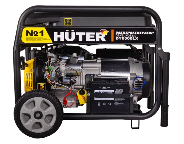 Портативный бензогенератор Huter DY6500LX с колесами