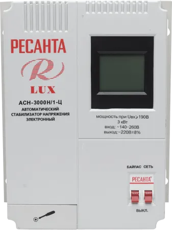 Стабилизатор напряжения серии LUX РЕСАНТА АСН-3000Н/1-Ц