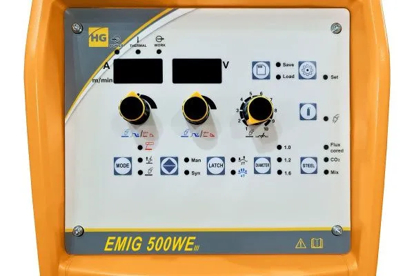 Сварочный полуавтомат HUGONG EMIG 500WE III (цифровой подающий) (с БО и тележкой) (без горелки и кабель-пакета)