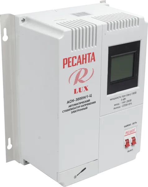 Стабилизатор напряжения серии LUX РЕСАНТА АСН-3000Н/1-Ц
