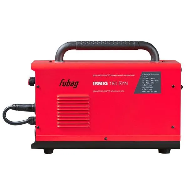 FUBAG Сварочный полуавтомат IRMIG 180 SYN (с горелкой 250А в комплекте) (8641809) + Маска сварщика Хамелеон IR 9-13N S (38072) + Сварочные краги на подкладке красные FWGN 10R (641180)