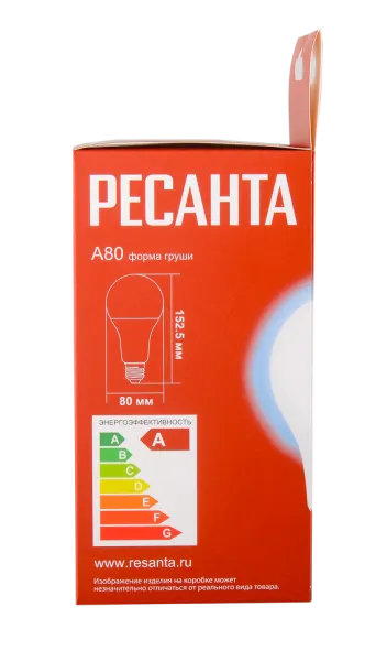 Лампа светодиодная Ресанта LL-R-A80-20W-230-6K-E27
